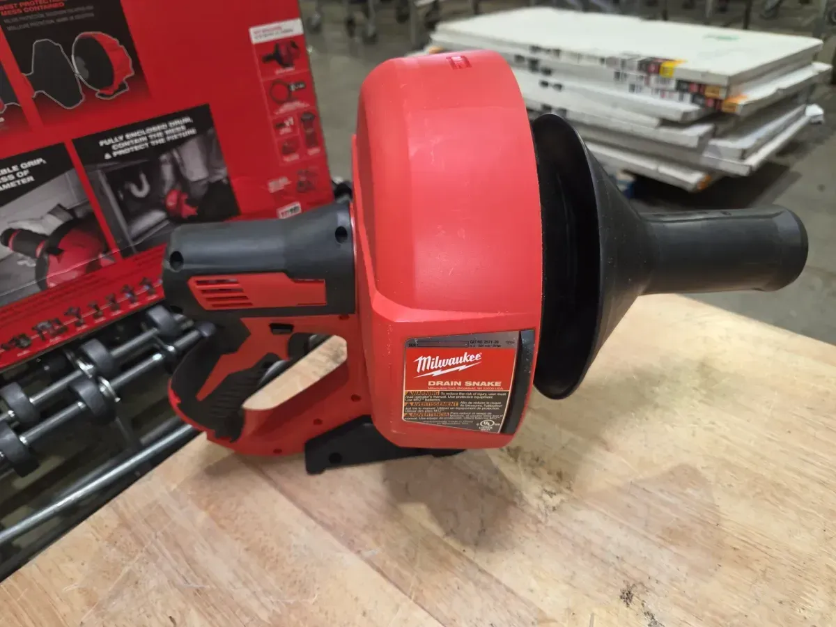 M12 12V Lithium-Ion Cordless Auger Snake Drain Cleaning Kit W/1/4 IN. X 25 FT. Inner Core Drop Head - image 5
