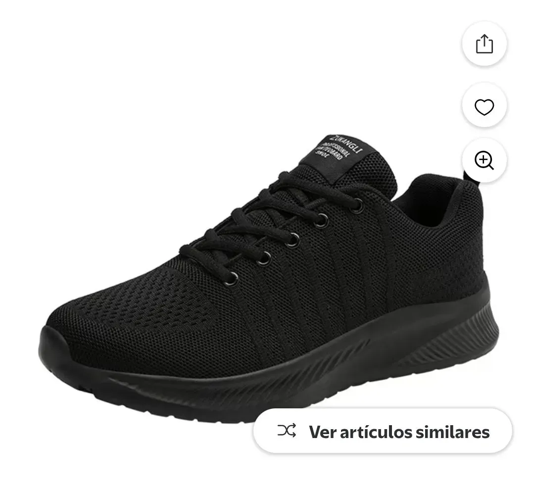 zuwimk Men's Sneakers – Omega Lightweight Men's Sneakers with Double-Strap *** Tall 43 *** Closure, Wide Width, Black - image 1