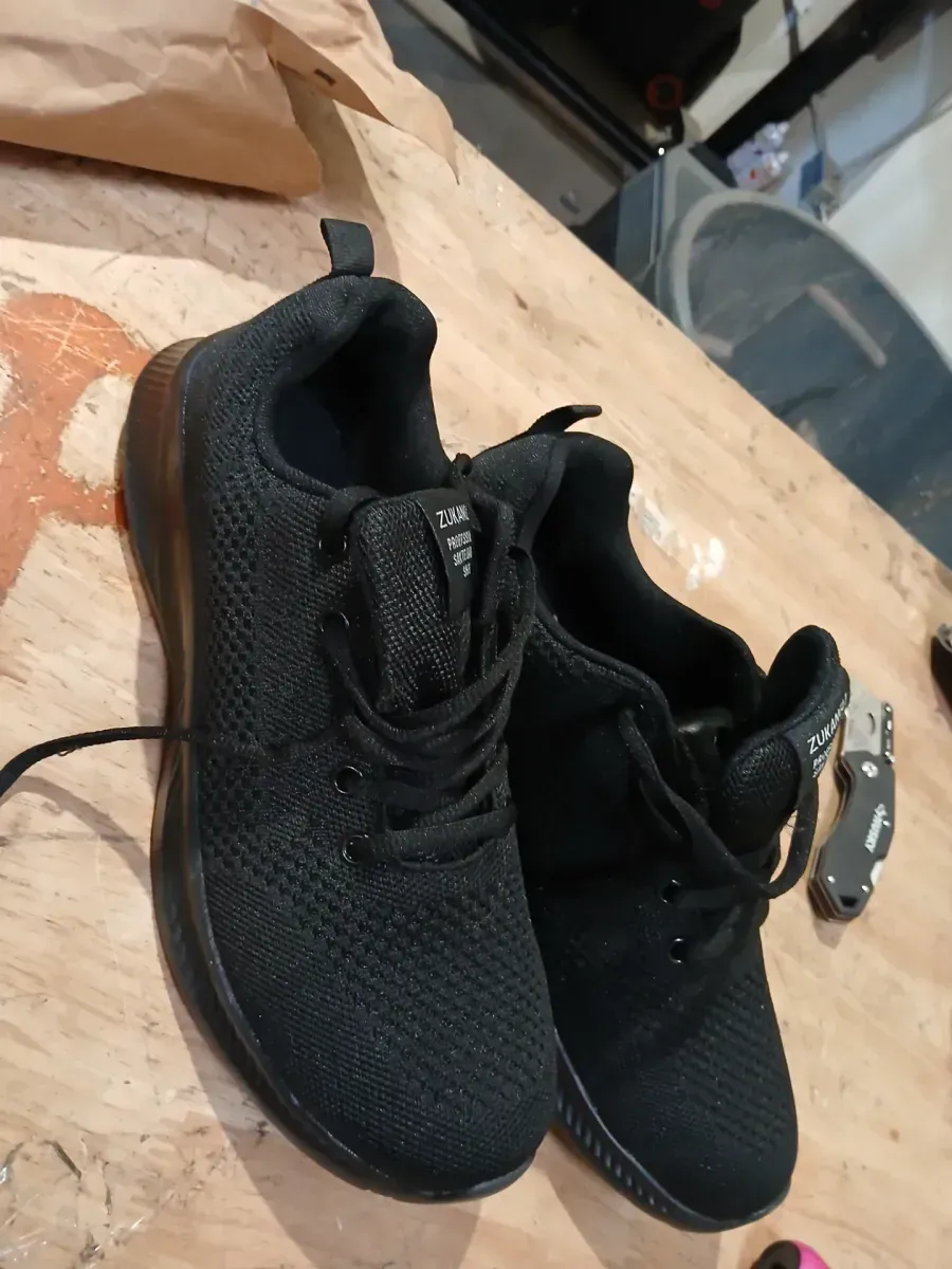 zuwimk Men's Sneakers – Omega Lightweight Men's Sneakers with Double-Strap *** Tall 43 *** Closure, Wide Width, Black - image 3