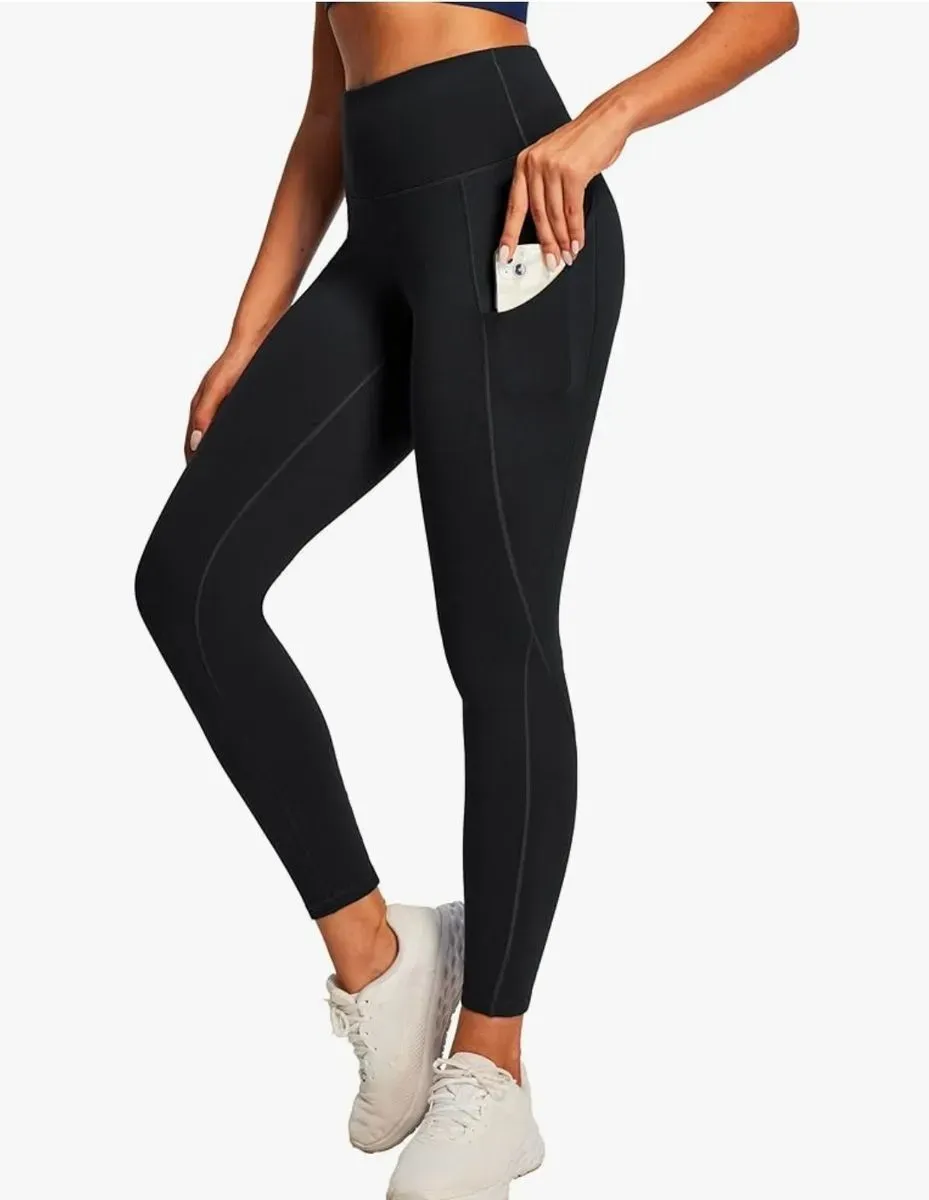 *** Size XL *** Heathyoga Leggings with Pockets for Women Tummy Control High Waisted Yoga Pants Women Compression Workout Leggings - image 1