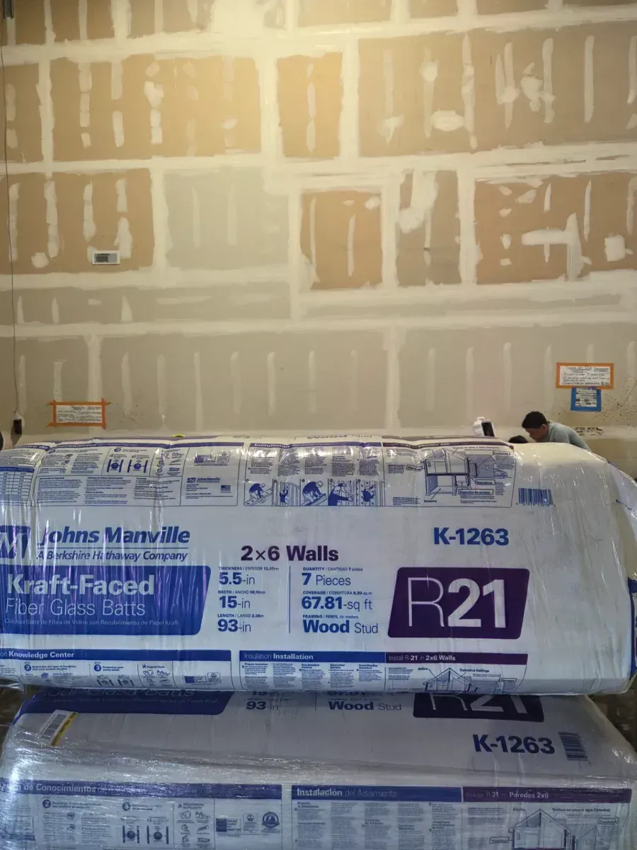 **pack of 7**R-21 Faced Fiberglass Insulation Batt 15 in. x 93 in. (1 Bag) - image 3