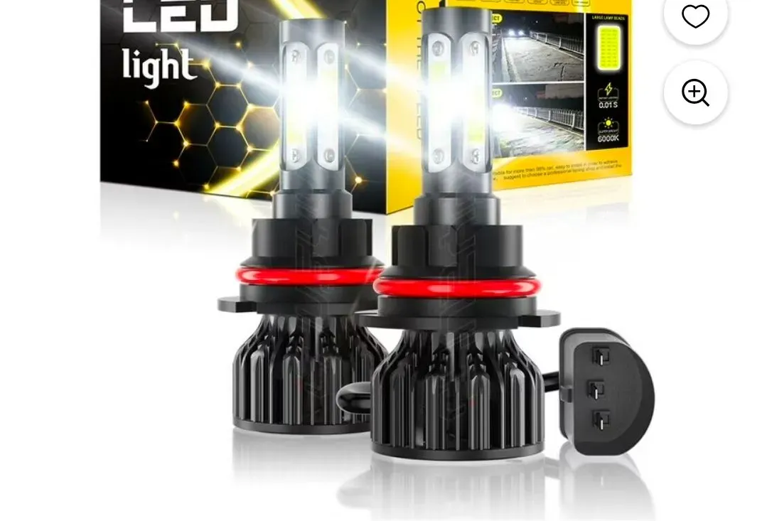 Chusyyray 9004 9007 LED Headlight Bulb, 300% Brightness, 16,000 Lumens Per Pair, 6000K Xenon White, High & Low Beam, Dual Function, HB5 LED Replacement Bulbs, Pack of 2 - image 1