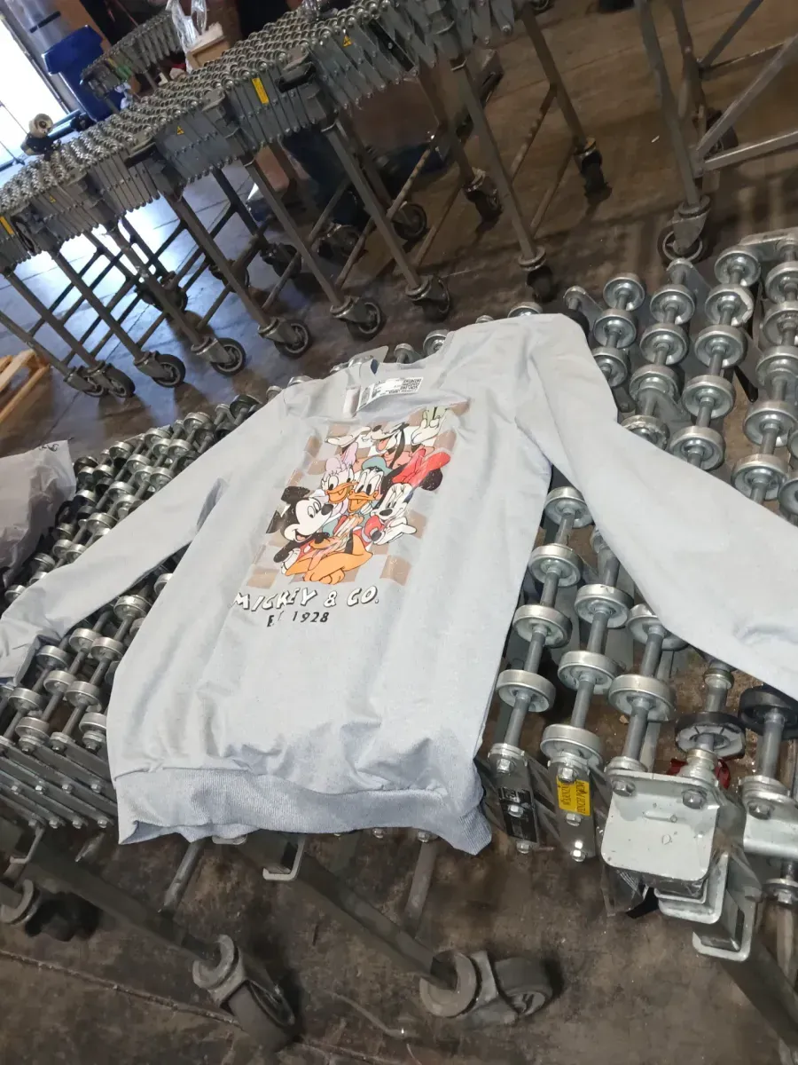 Retro Mickey and Friends sweatshirt with group photo – grey, medium size - image 2