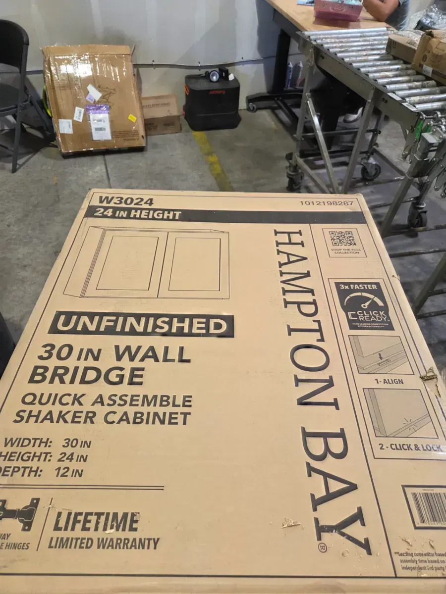 30 in. W x 12 in. D x 24 in. H Ready to Assemble Wall Bridge Kitchen Cabinet in Unfinished with CLICKREADY Technology - image 2