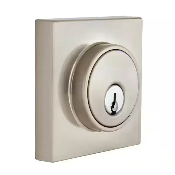 Baldwin Contemporary Square Single Cylinder Deadbolt in Satin Nickel - image 2