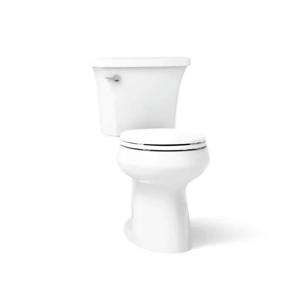 KOHLER Highline Arc 12 in. Rough In 2-Piece 1.28 GFP Single Flush Round Chair Height Toilet in White with Soft Close Seat - image 1