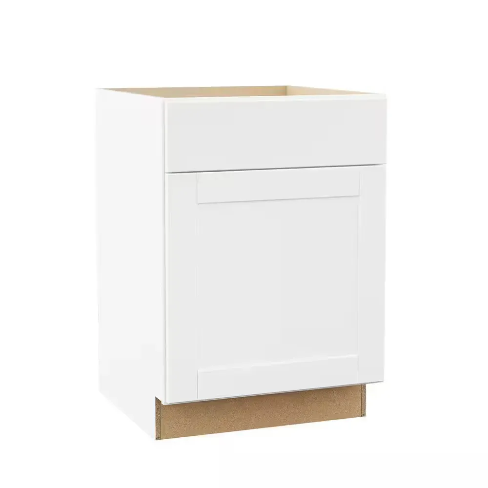 Shaker 18 in. W x 24 in. D x 34.5 in. H Assembled Base Kitchen Cabinet in Satin White - image 2