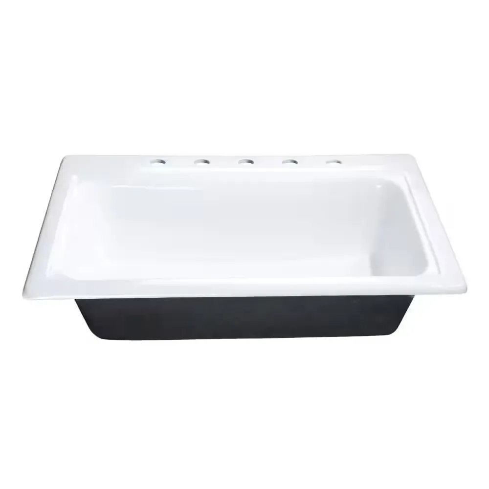Towne 33 in. Drop-In Single Bowl Cast Iron Sink with 5-Faucet Holes - image 1
