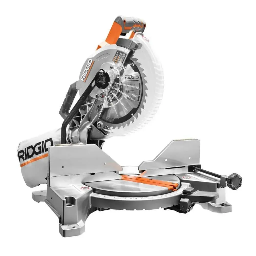 RIDGID 15 Amp 10 in. Corded Dual Bevel Miter Saw with LED Cut Line Indicator - image 1