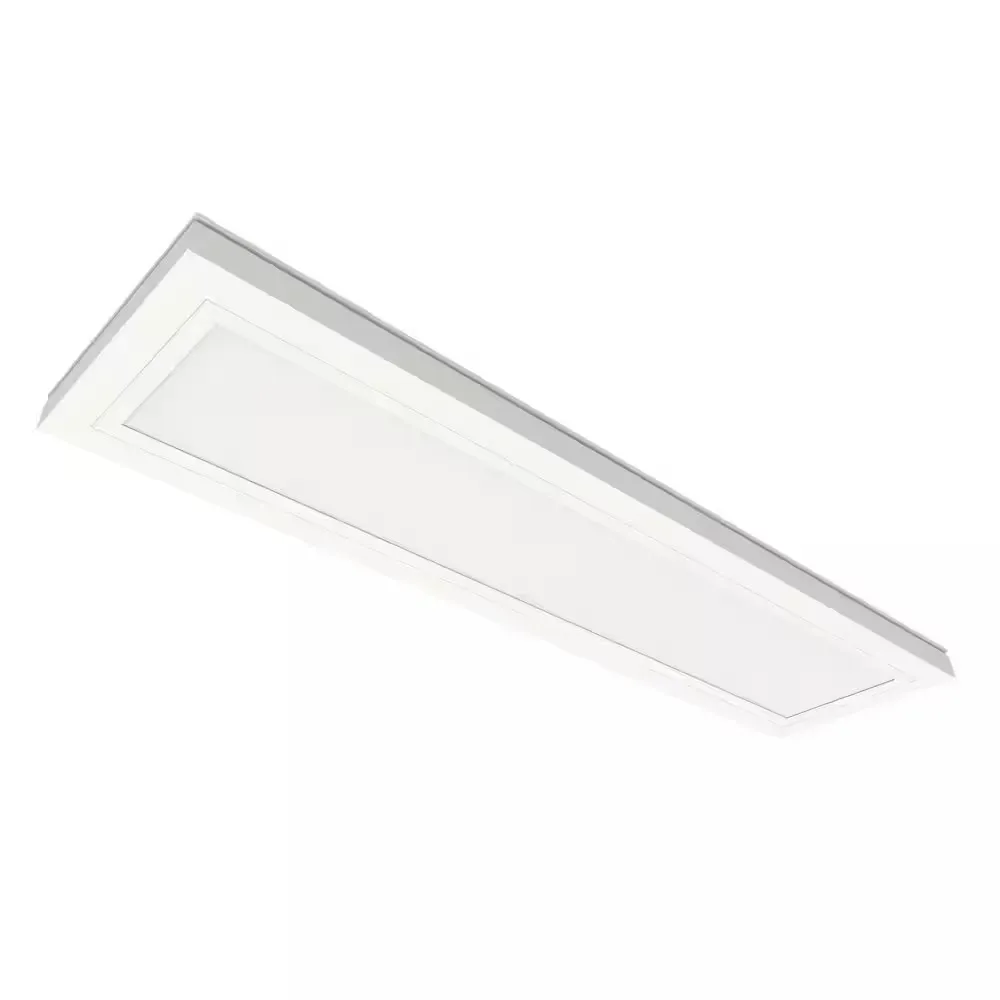 1-Pk 6 in. x 2 ft. 950 Lumens Dimmable White Integrated LED Flat Panel Ceiling Flush Mount Fixture with Adjustable 5CCT - image 1