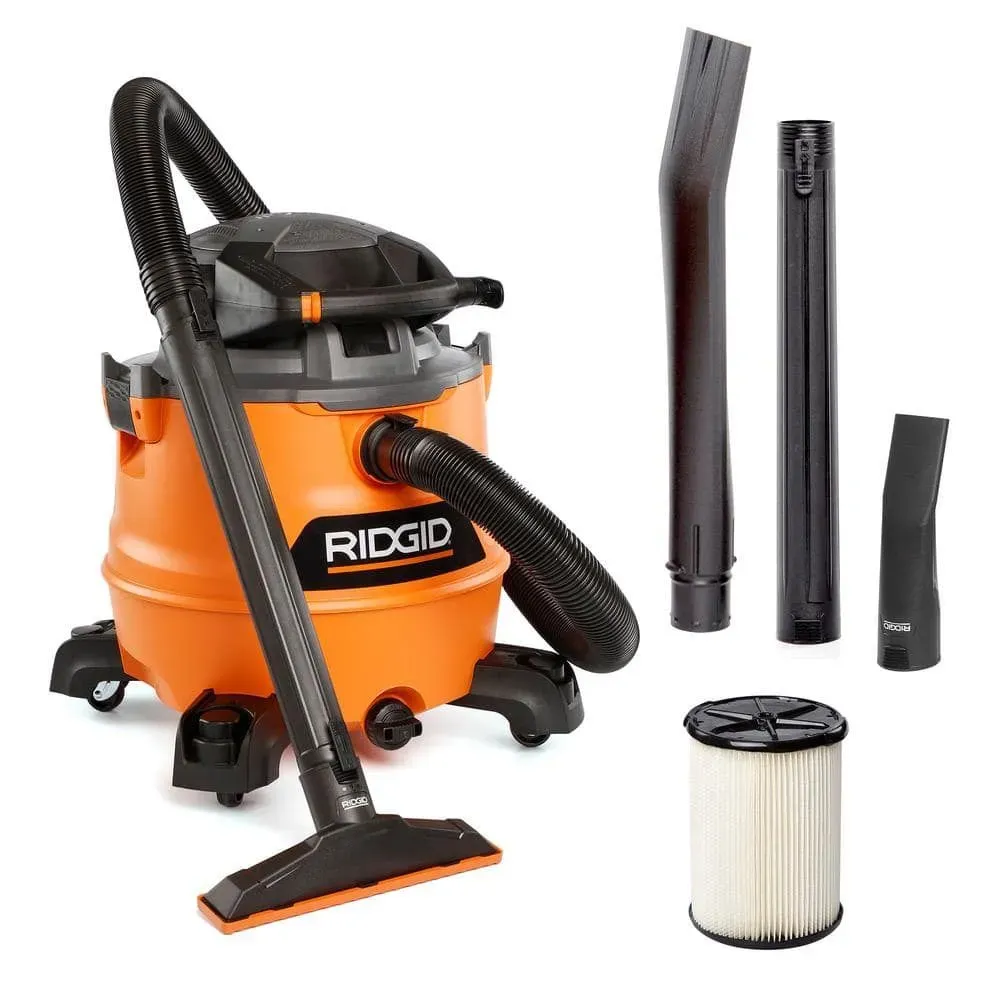 RIDGID 16 Gal. 6.5 Peak HP NXT Shop Vacuum Wet Dry Vac with Detachable Blower, Filter, Locking Hose and Accessories HD1600 - image 1