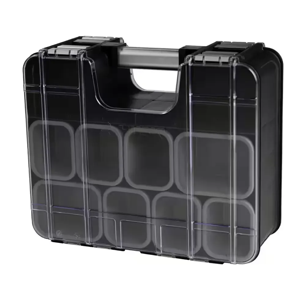 Portable Small Parts Organizer with Removable Bins and Clear Lid - image 1