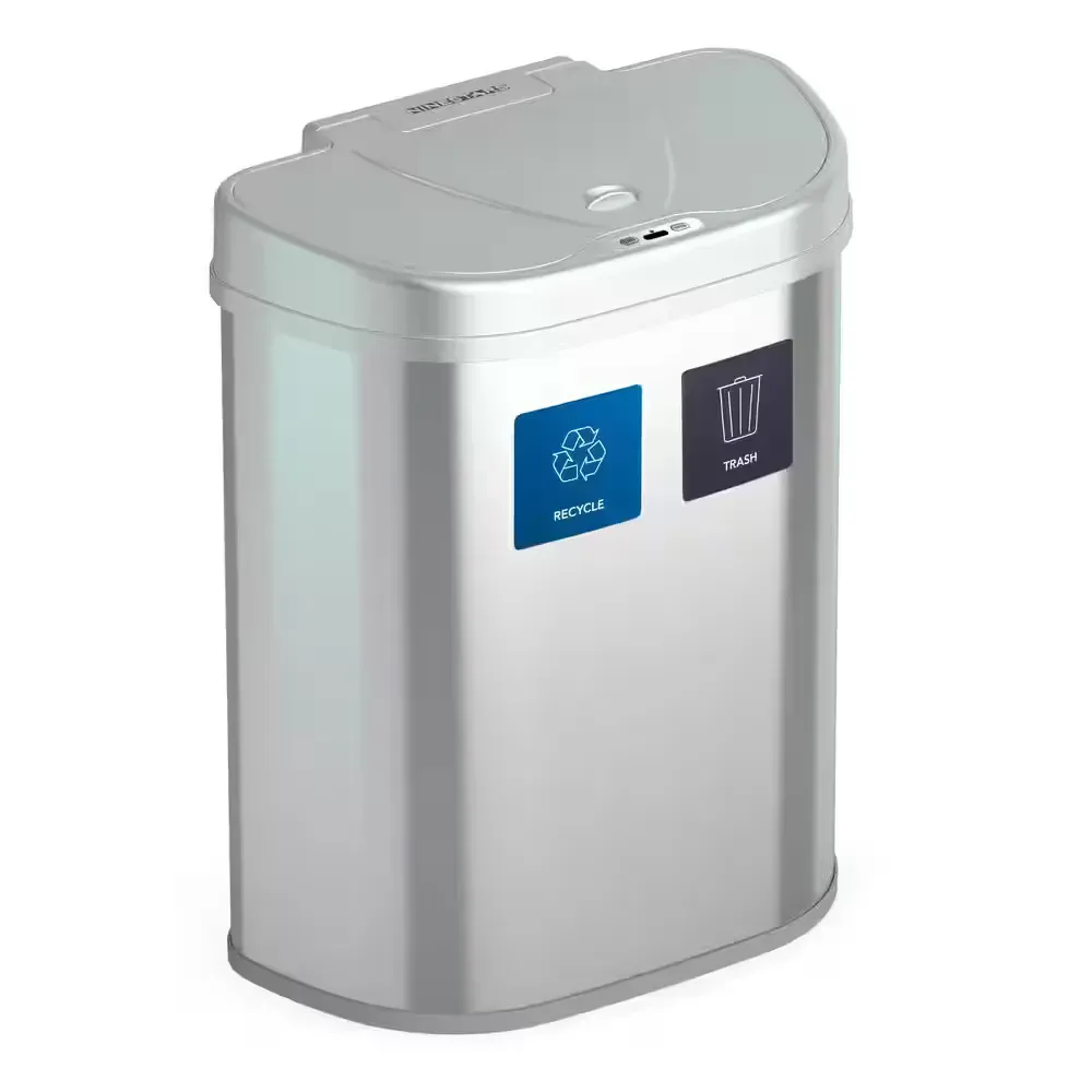 18.5 Gal. Stainless Steel Motion Sensor Recycling Bin - image 1