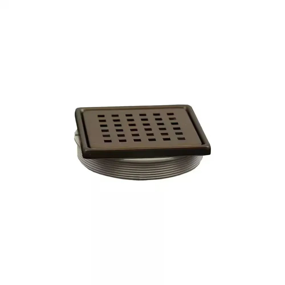 Watershield Shower System 4 in. Bronze Square Grid Drain Grate - image 1