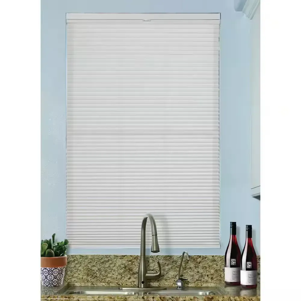 *** pack of 2 *** White Cordless Top-Down/Bottom-Up Light Filtering Fabric Cellular Shade 9/16 in. Single Cell 70.5 in. W x 72 in. L - image 1