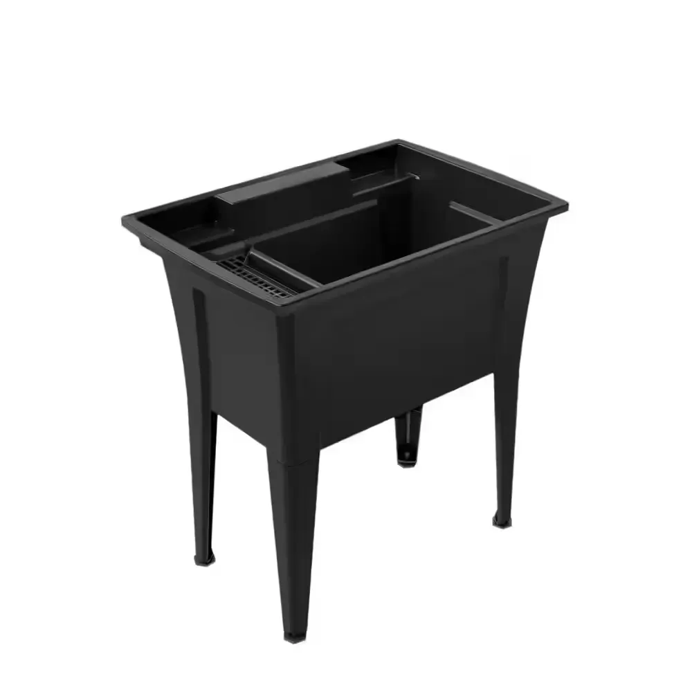 32 in. x 22 in. Black Freestanding Utility/Laundry Sink - image 1
