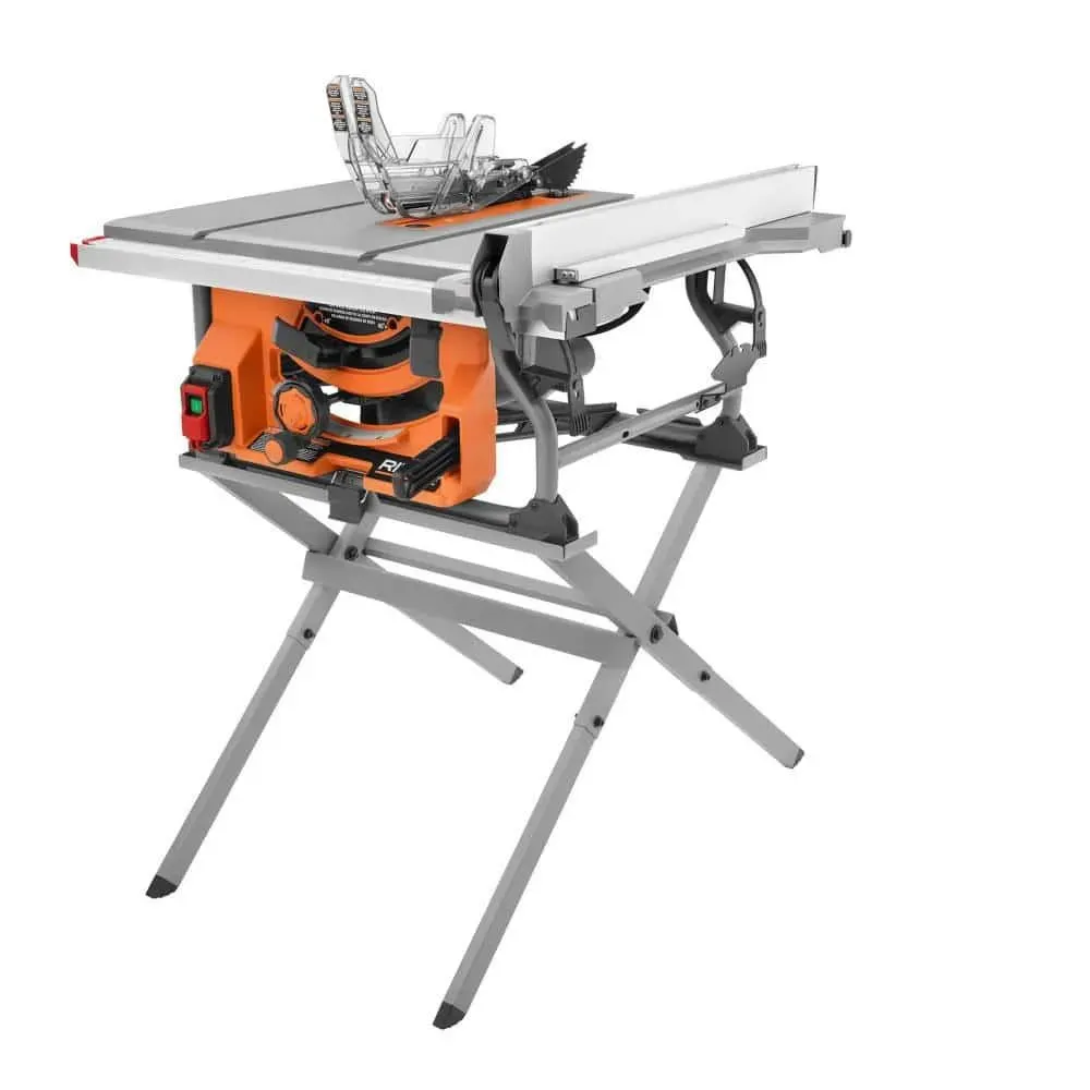 RIDGID 15 Amp 10 in. Portable Corded Jobsite Table Saw with Folding Stand - image 1
