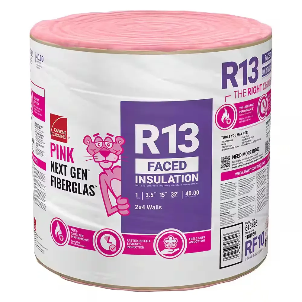 R- 13 Faced Fiberglass Insulation Roll 15 in. x 32 ft. (1 Roll) - image 1