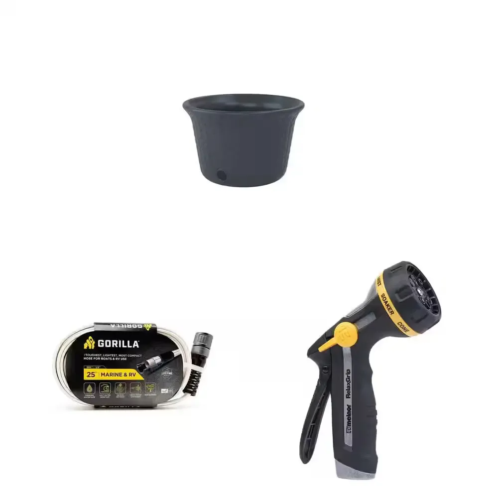1/2 in. x 25 ft. Marine and RV Hose (100 ft. Herringbone Hose Pot, 1/2 in. x 25 ft. Marine/RV Hose, and 8-Pattern Adjustable Nozzle Combo) - image 1