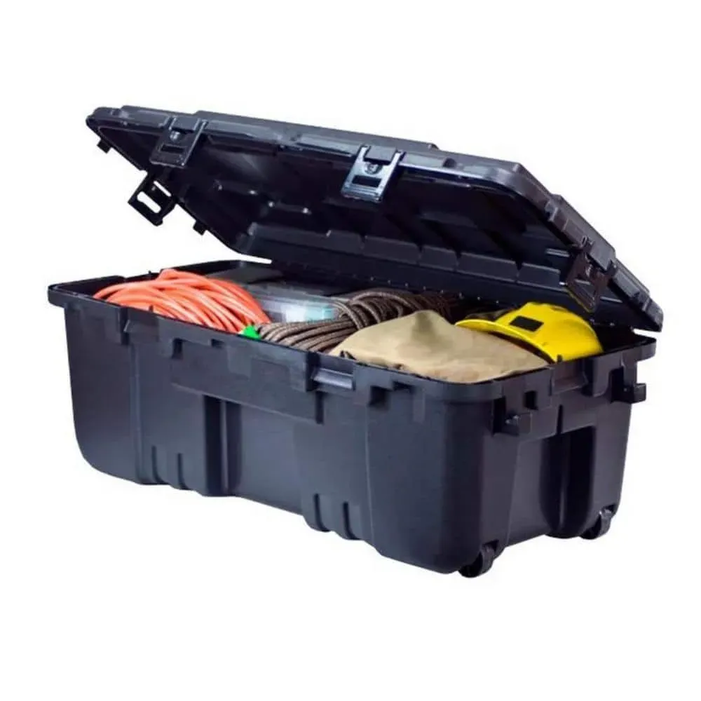 Plano 27-Gal. Hinged Storage Box in Black - image 1