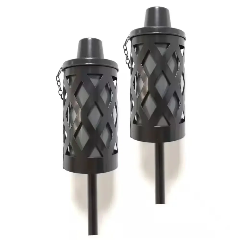 2-in-1 Black Lattice Garden Torch (2-Pack) - image 1