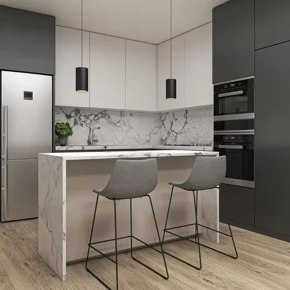 Alton 15-Watt 1 Light Black & Wood Modern 5 CCT Integrated LED Mini Pendant Light Fixture for Kitchen Island - image 1