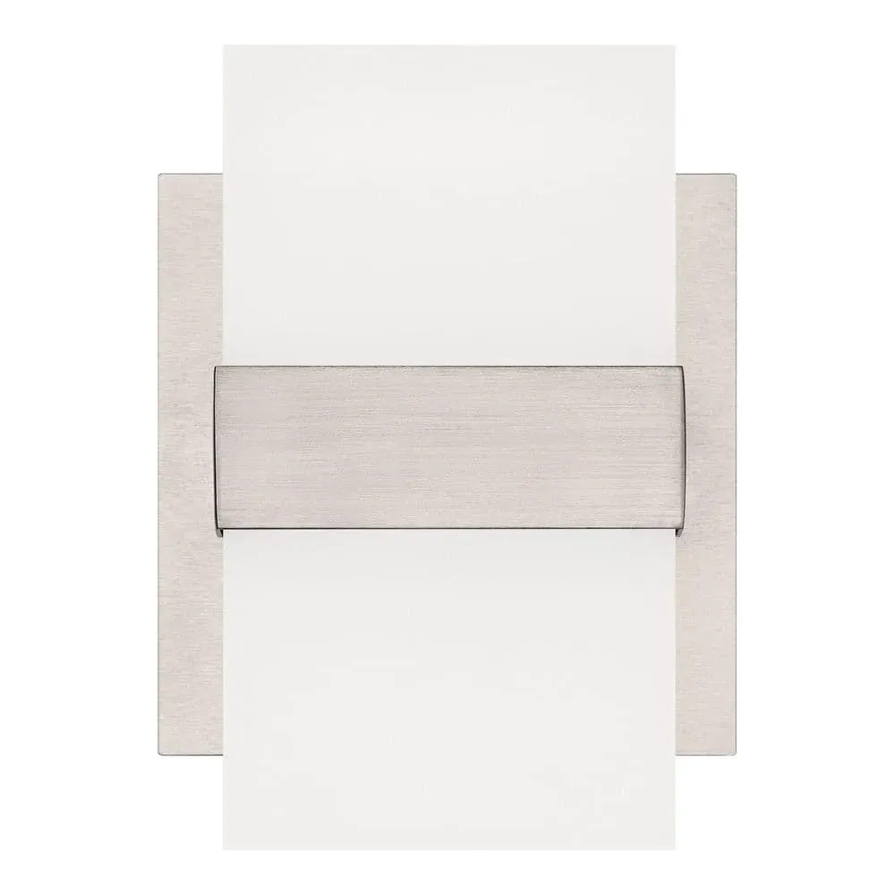 Hampton Bay 5 in. 2-Light Brushed Nickel LED 5CCT Wall Sconce with Frosted Acrylic Shade - image 1