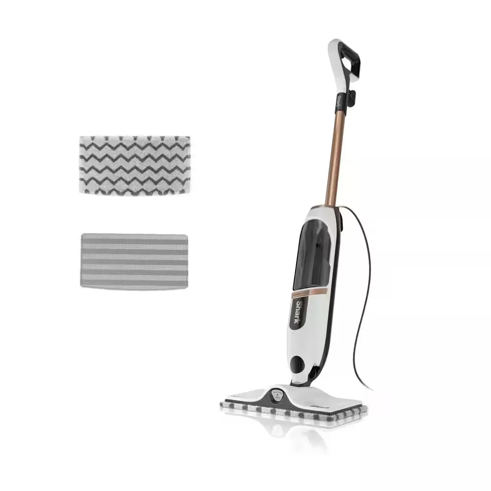 SteamSpot Corded Steam Mop with Steam Blaster for Hard Floors in White with XL Removable Tank, Washable Pads, S2001 - image 1