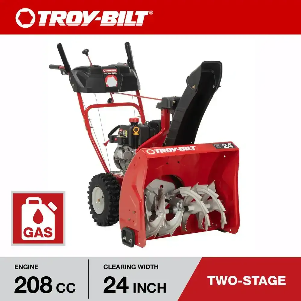 Storm 24 in. 208 cc Two- Stage Gas Snow Blower with Electric Start Self Propelled - image 1