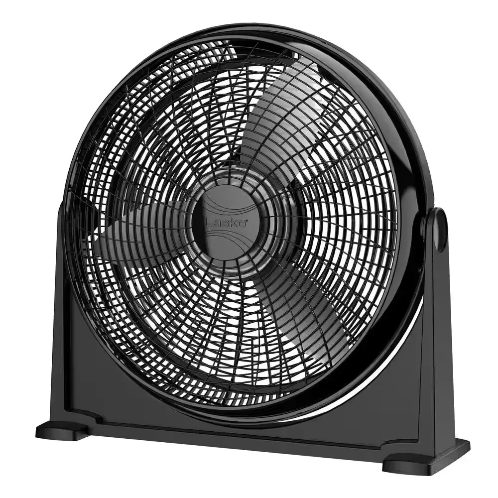 20 in. 3 Speed Air Circulator Floor Fan for Home in Black with Wall Mount Option, Full Range Pivoting Head, Carry Handle - image 1