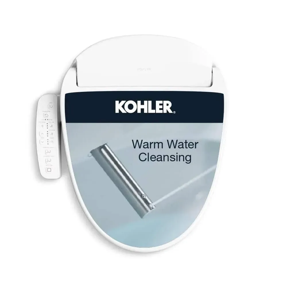 KOHLER Pure Wash E580 Elongated Electric Bidet Seat in White - image 1