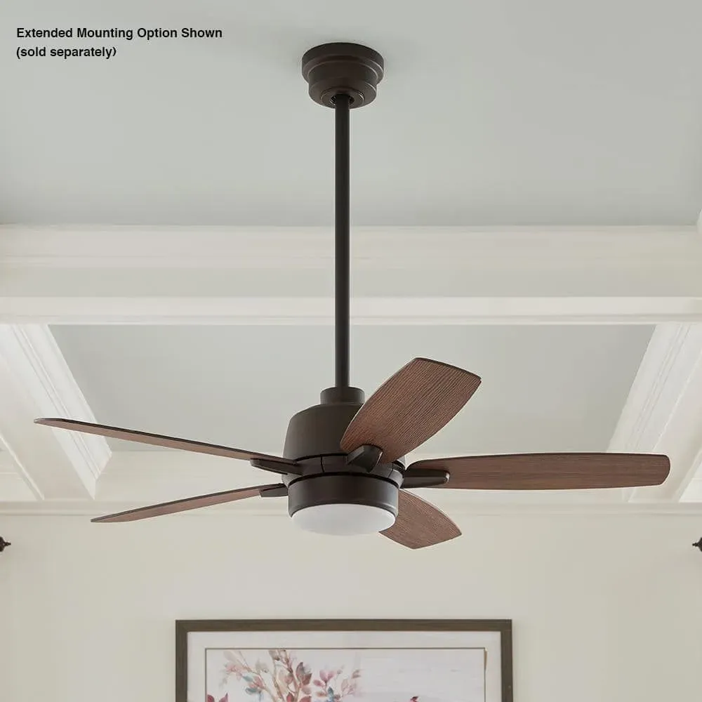 Home Decorators Collection Fawndale 46 in. Indoor Integrated LED Bronze Ceiling Fan with Light Kit, 5 Reversible Blades and Remote Control - image 1