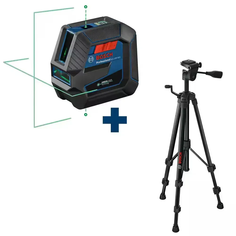 Factory Reconditioned 100 ft. Green Combination Self Leveling Laser and Mount Plus Compact Tripod with Extendable Height - image 1