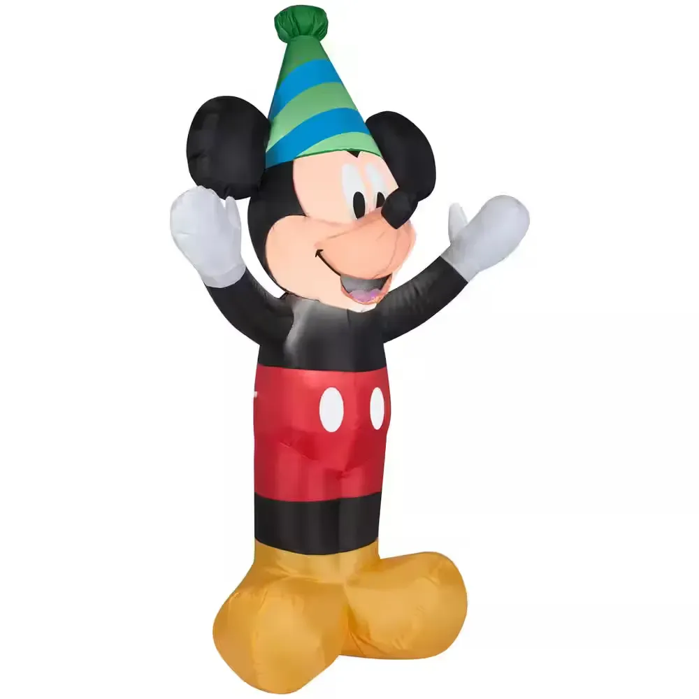 4 ft. Tall Airblown Mickey with Party Hat - image 1