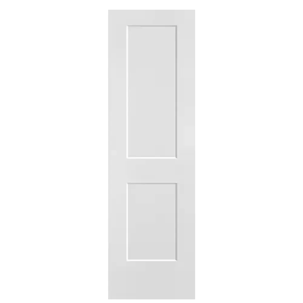 Logan 24in. x 80in. 2 Panel Hollow Core Primed White Composite Interior Door Slab - image 1