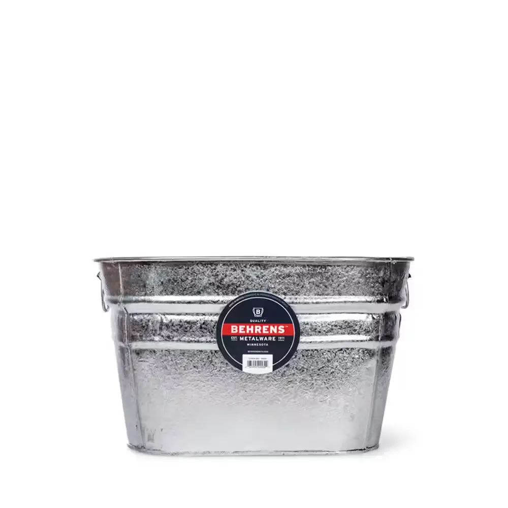 12 Gal. Hot Dipped Steel Square Tub - image 1