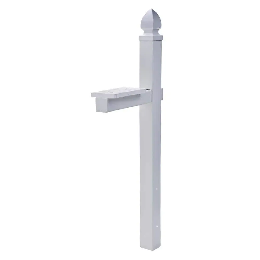 Architectural Mailboxes Whitley Plastic, Crossarm, Convertible Mailbox Post, White - image 1