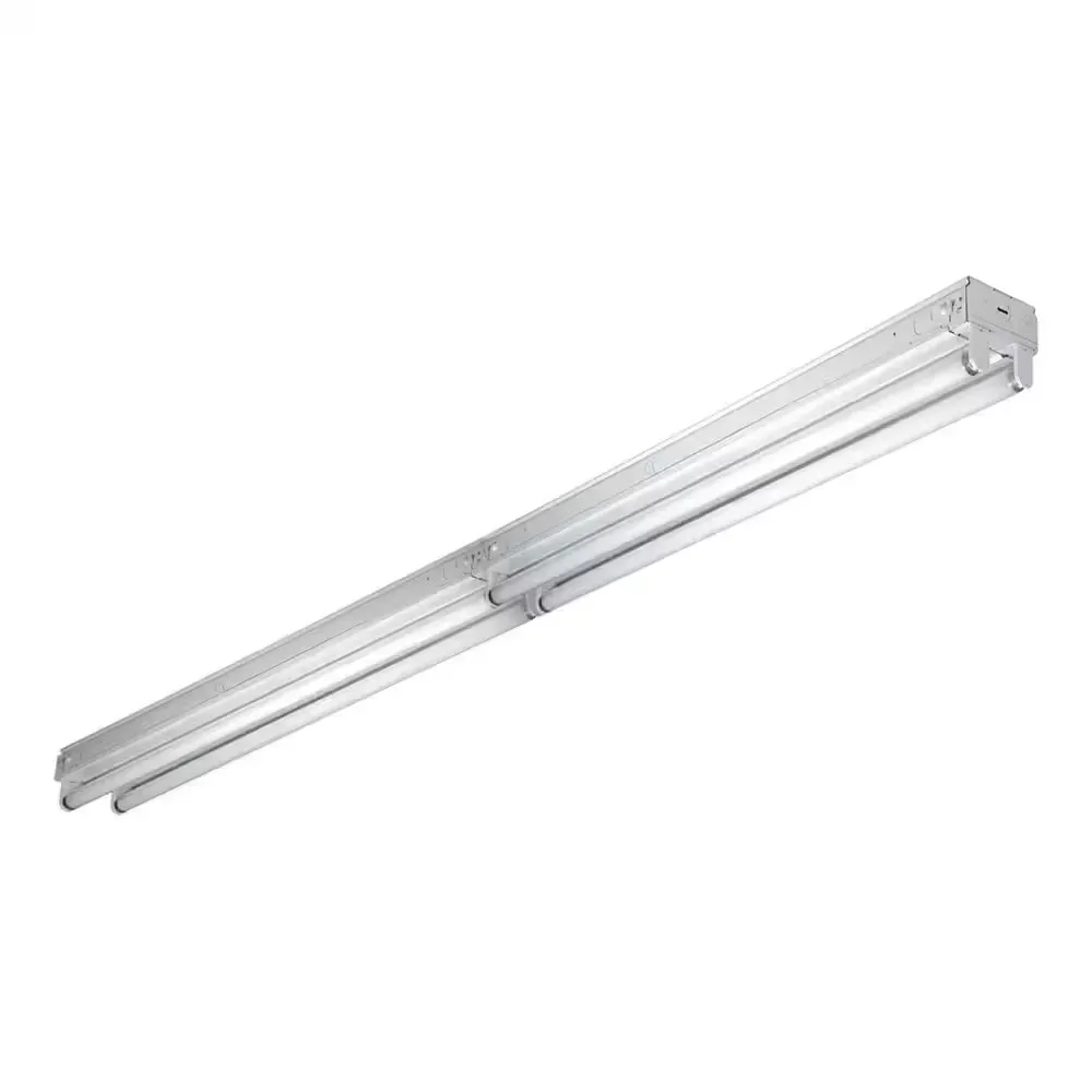 32-Watt 4-Light White 8 ft. Tandem Fluorescent Strip Light - image 1