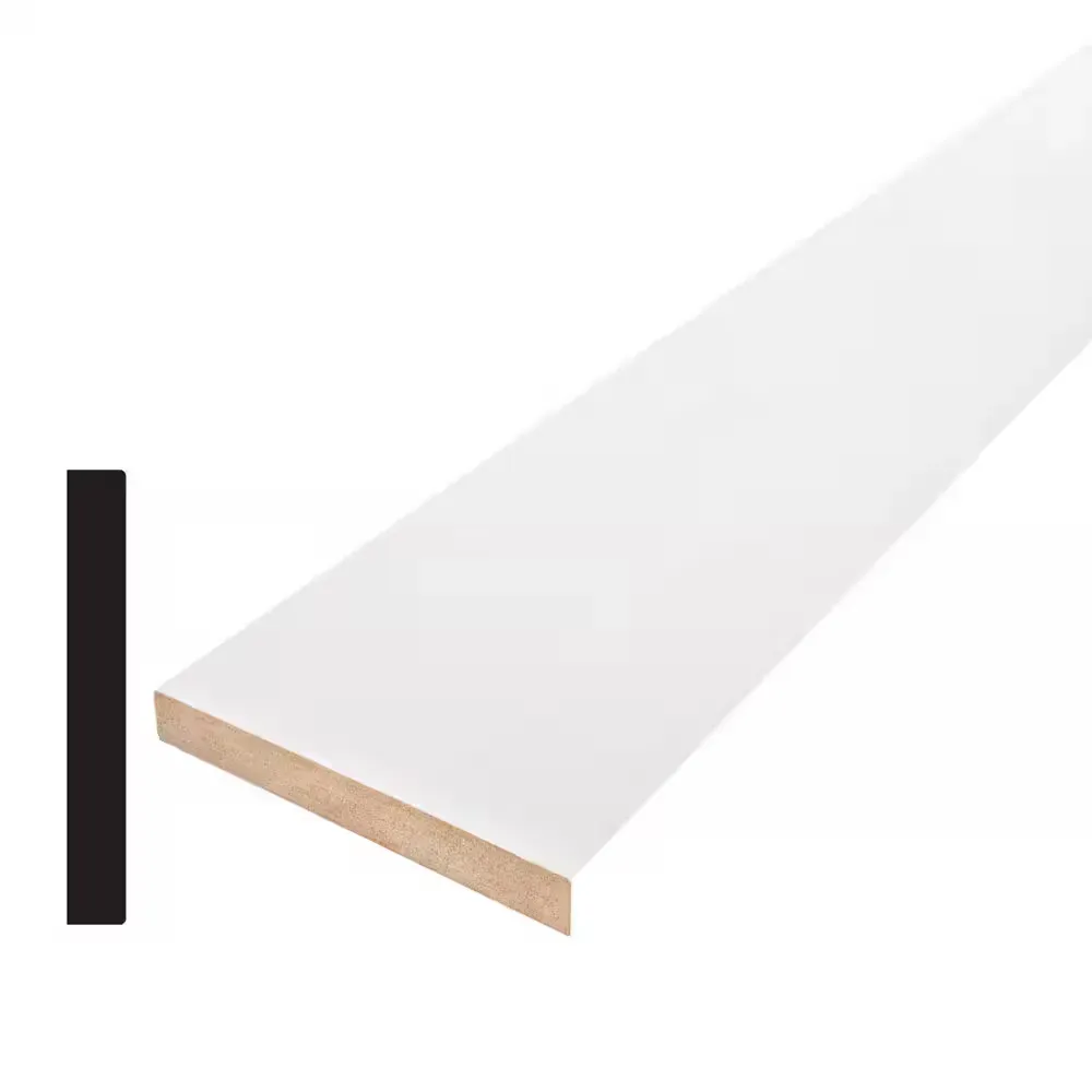  1/2 in. x 5-1/2 in. x 96 in. Primed MDF Baseboard Moulding (16 Pack)  - image 1