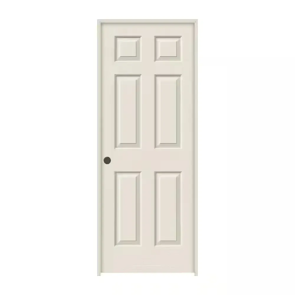 *** It's stained, the door looks in very good condition***“31-1/2 in. x 81-5/8 in” 6 Panel Colonist Primed Right-Hand Textured Solid Core Molded Composite MDF Single Prehung Interior Door - image 1