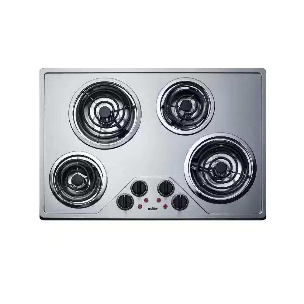 29.38 in. Coil Top Electric Cooktop in Stainless Steel with 4 Elements - image 1