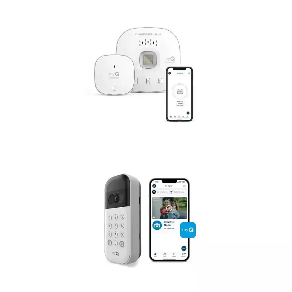 myQ Smart Wireless Garage Door Video Keypad and Smart Garage Control with WiFi Hub Combo - image 1