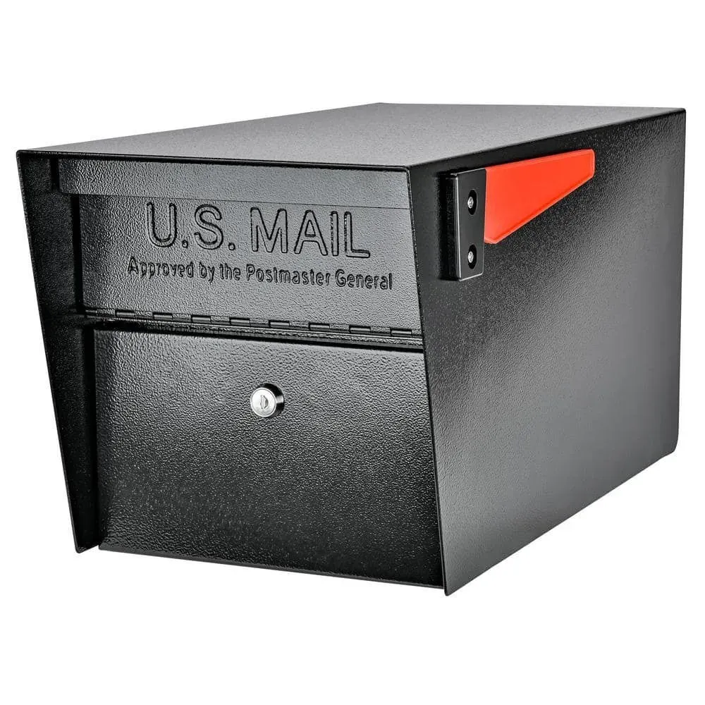 Mail Boss Mail Manager Locking Post-Mount Mailbox with High Security Reinforced Patented Locking System, Black - image 1