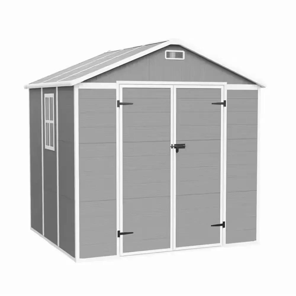 Upgraded 8 ft. W x 6 ft. D All-Weather Resin Extra Large Outdoor Plastic Storage Shed with Floor and Window(49 sq. ft.) - image 1