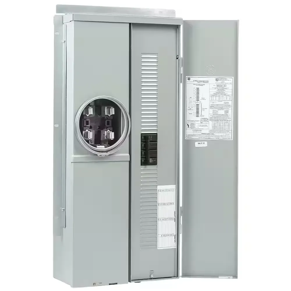 Outdoor 200 Amp 20-Space 40-Circuit Main Brkr Ring Semi Flush Mt Overhead/Undergrnd Mtr Sockt Load Center (TSMQ2020CFCU) - image 1