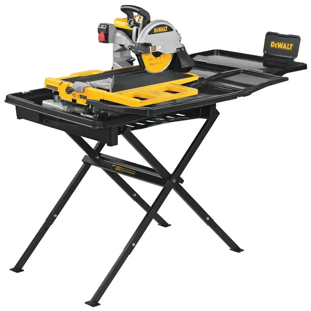 ***broken extension core and missing stand 10 in. High Capacity Wet Tile Saw with Stand - image 1