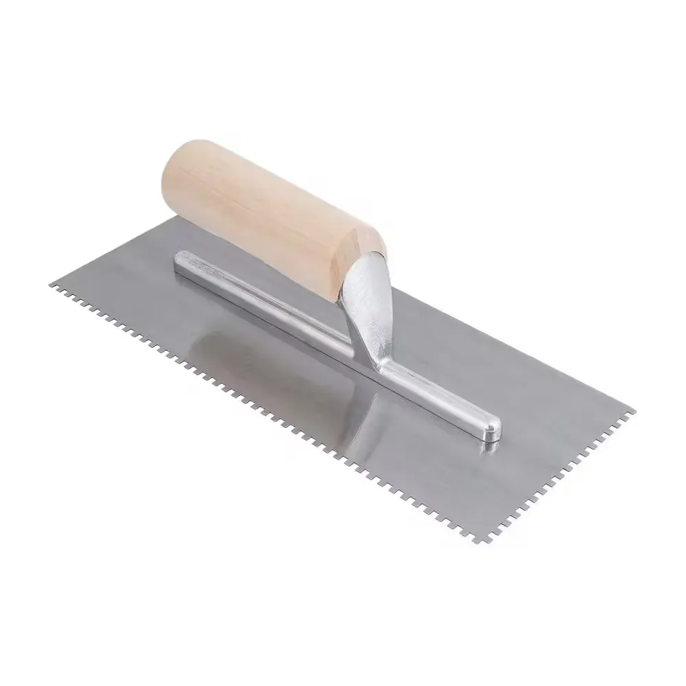 ***2pack***1/8 in. x 1/8 in. x 1/8 in. Square Notch Pro Wood Flooring Trowel with Wood Handle - image 1