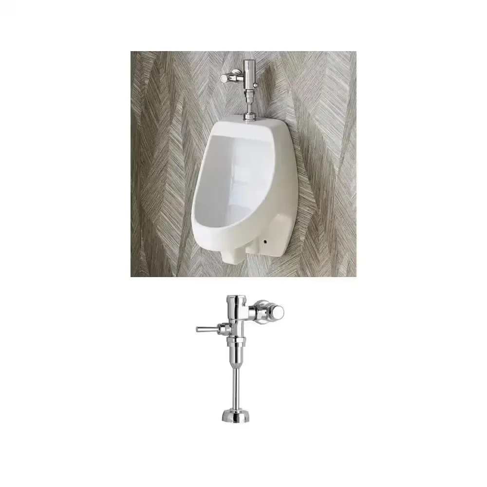 1. 0 GPF Urinal with Siphon Jet Flush Action and Ultima Manual 1.0 GPF Flush Valve Combo - image 1