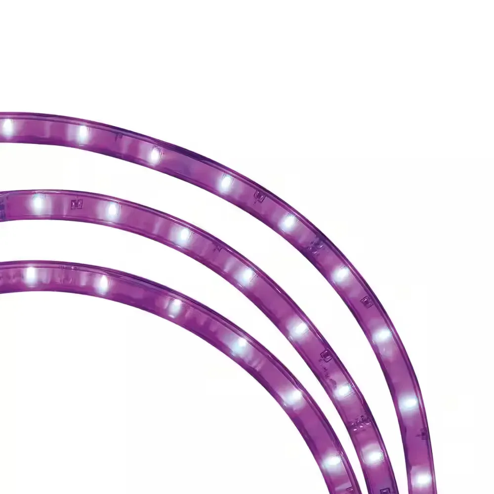 16.4 ft. RGB Color Changing Dimmable Linkable Plug-In LED Outdoor Rope Light with Remote Control - image 1