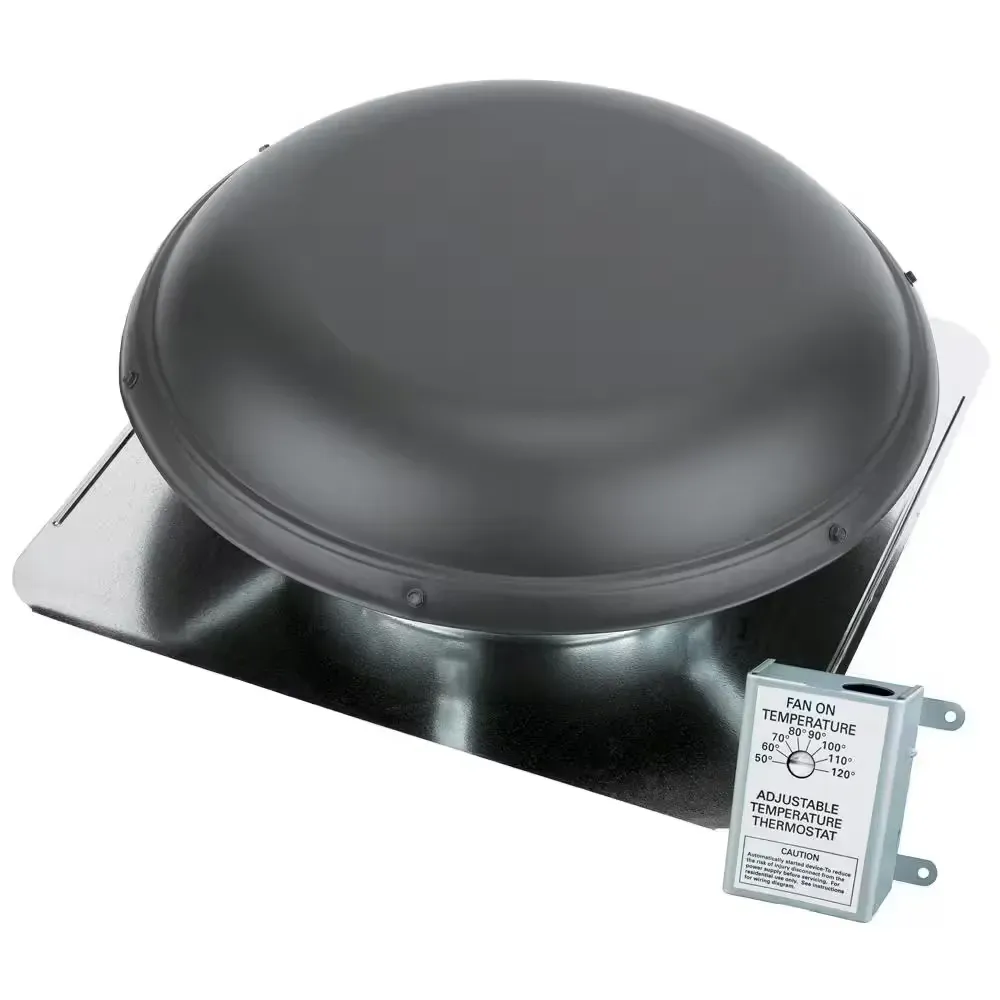 Air Vent Inc. RV28WW Roof-Mounted Attic Fan, 1320 CFM, Weatherwood - image 1